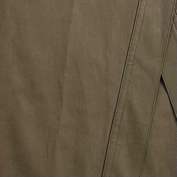 H&M EDITION Women’s Utility Wrap Skirt Dark Khaki Green Oversized Belt Pocket‎ 4 - Picture 4 of 15